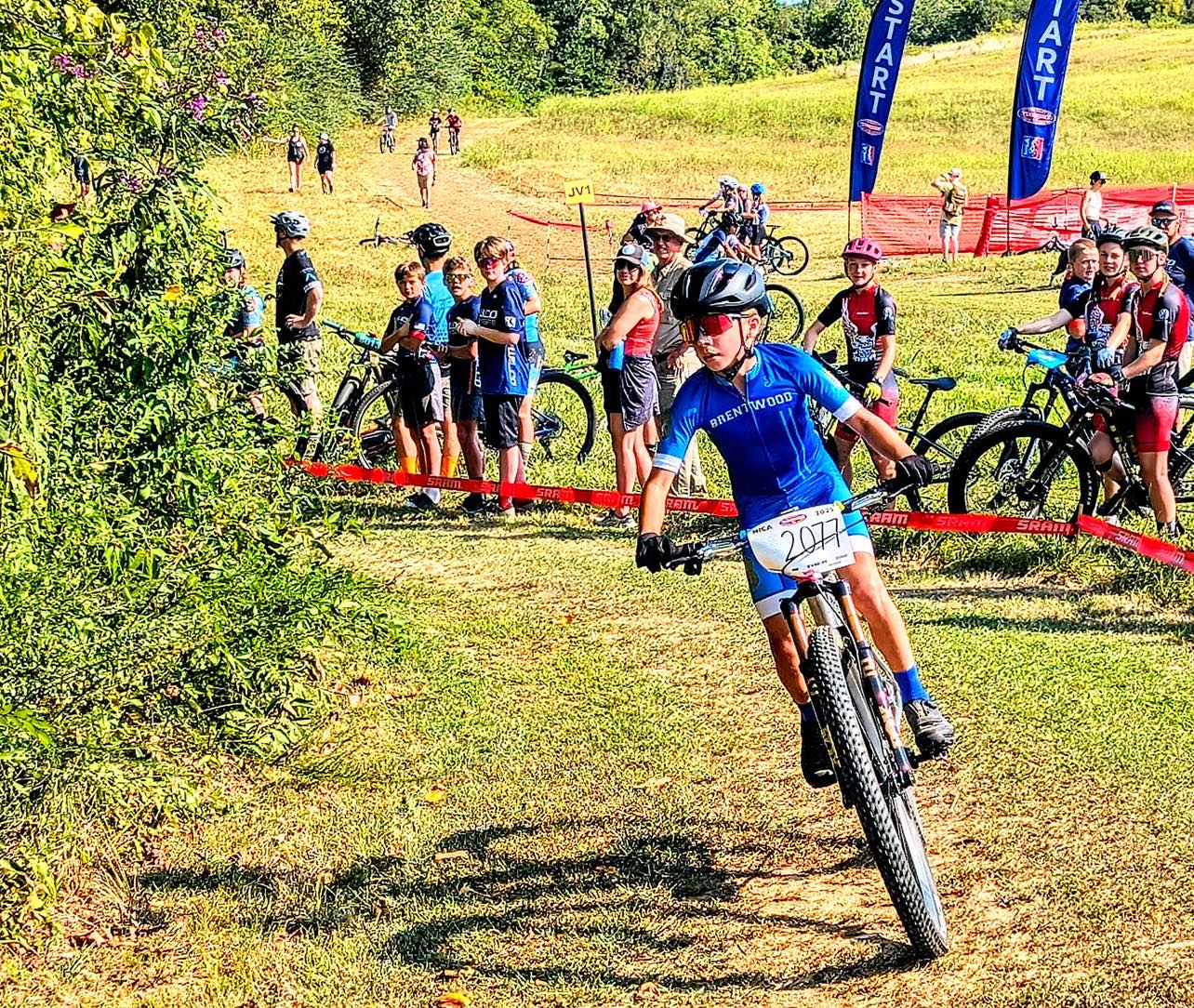 Rider at start line
